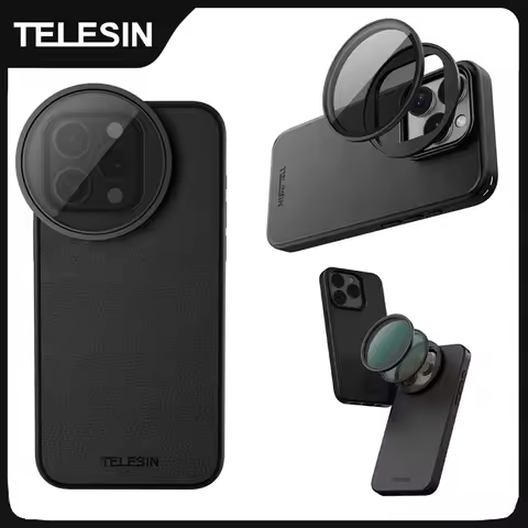 TELESIN Phone CPL VND Filter For iphone 15 pro 15 pro max with Phone Protective Case Lens Filter For