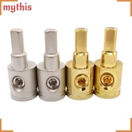MYTHIS Car Audio Connector, 0GA 4GA 8GA Gold Silver Car Speaker Wire Terminal, Pure Copper Wire Redu