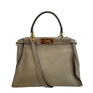 二手FENDI Peekaboo Regular 兩用單肩背包/手提包 (8BN290) 灰色