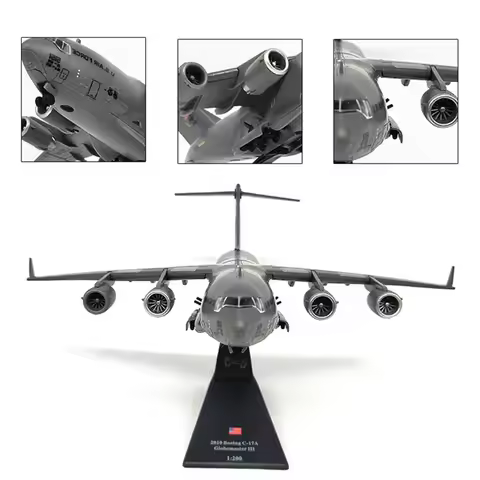 New 1:200 Model U.S. American Navy Army C-17 Globemaster Transport Aircraft Airplane Fighter Collect