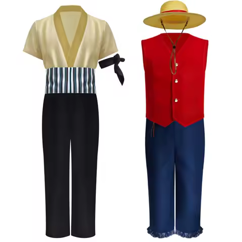 Anime Team Luffy Zoro Cosplay Costumes Sun God MonkeyD Roronoa in life Sutis For Kids Cosplay Red Su