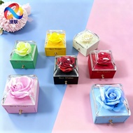 Eternal Rose Ring Box | Single Layer Rose Jewelry Box
