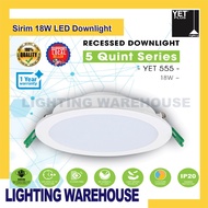 【Sirim】18W LED Recessed Downlight  7" Round Panel Daylight Cool Warm White 筒灯 Lampu Dinding Yet Plus
