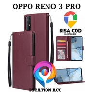 Oppo RENO 3 PRO FLIP LEATHER CASE PREMIUM-FLIP WALLET LEATHER CASE For OPPO RENO 3 PRO - WALLET CASE-FLIP COVER LEATHER-Book COVER