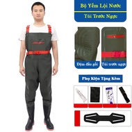Thick, High-Quality Wading Overalls Set with Personality and Elegant Style with Storage Bag