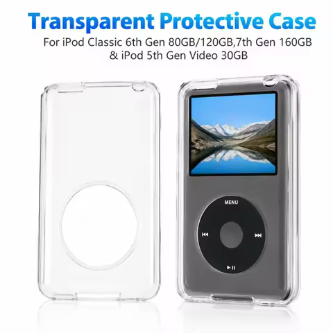 Transparent For IPod Classic Protective Case for iPod Classic 6th Gen 80GB/120GB,7th Gen 160GB & iPo