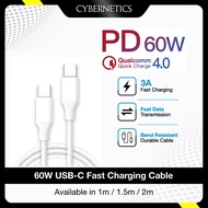 1M/2M PD Type C to Type C Cable 60W Fast Charging Cable USB C To USB C Cable Charger USB Cable