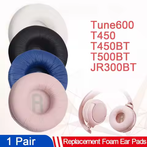 1 Pair 70mm Replacement Foam Ear Pads Pillow Cushion Cover for JBL Tune 600 T450 T450BT T500BT JR300