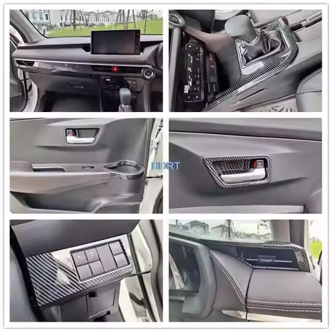 Car Styling Carbon Fibre Interior Gear Head Window Control Panel Air Vent Outlet Accessories For Toy