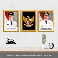 Official Photo of Governor and Vice Governor DKI Garuda Set - Wall Decoration Poster Governor & A4 F