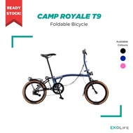 ROYALE 9 Speed Foldable Tri-Fold Bicycle 16 inch | T Bar | Foldie Folding Bike | Singapore | Mobot | SG Ready Stock