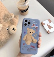 紫色Teddy Bear熊iPhone 12 iPhone 11 X XR XS Max 7P 8P SE2手機殼case Pro Max, Pro, Mini