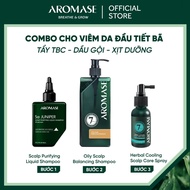 AROMASE 3-step Combo for scalp with seborrheic dermatitis: Exfoliator - Shampoo - Herbal spray