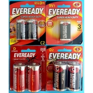 [ Eveready ] Battery HD D 2's / SHD C / D 2's 1.5V / 9V Bateri