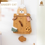 Bakery Cat Swing Pendulum Wall Clock
