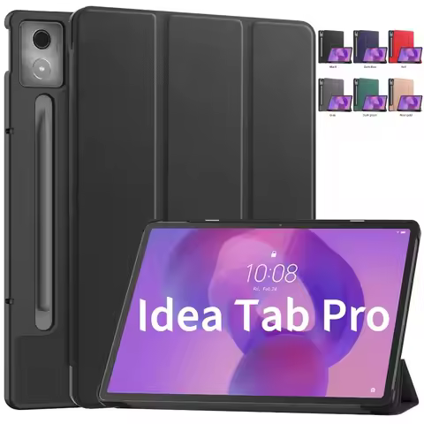 For Lenovo Idea Tab Pro Case 12.7 inch Magnetic Tri-Folding PU Leather Stand Cover For Lenovo idea t