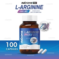 [100 แคปซูล] Nutrovis L-Arginine 1000 mg Z3A นูวิส แอล-อาร์จินีน 1000 มก. ซีทรีเอ (ซิงค์ พลัส ไตร-อะ