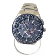 SEIKO mens watches solar wrist watch analogues BLK SLV 8x53-0av0-2 Direct from Japan Secondhand