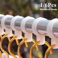 1/6Pcs Anti-slip Windproof Hook for Clothes Hanger Rod / Home Clothes Hanger Buckle Hook Clip / Anti-dropping clip buckle / Drying Organizer Rack Clip Pegs