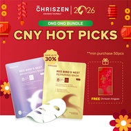 [CNY PROMO] Chriszen 8HA Plus Red Bird Nest Mask Series | Sheet Mask | Repairing & Brightening Mask 