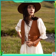 Suede Western Vest - Women's Bohemian Fashion | Casual Cardigan Alternative