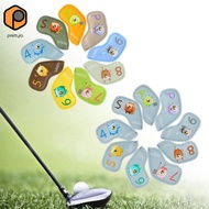 prettyia 9 Pieces Iron Headcovers for Golf Club PU Accessories Golf Club Head Covers
