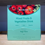 Ecolite Mixed Fruits & Vegetable Drink Vege Fibre 10 gm x 15 sachets exp:10/2027