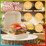 20Pcs Burger Packaging Greaseproof Fast Food Fries Burger Box Disposable Burger Take Out Box tourto