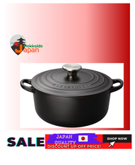[100% Japan Import original]Le Creuset Casted Enamel Pot Cocot Rondo 22 CM Mat Black Gas IH Oven compatible