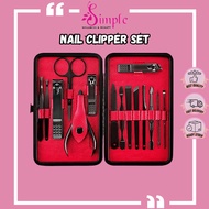 Manicure Set Nail Clipper Set - Stainless Steel Set PU Portable Travel Hygiene Kit Professional or H