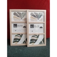 Aesthetic Wooden Wall Frame / Frame Photo 4R ad 3 Rows (Arthome)