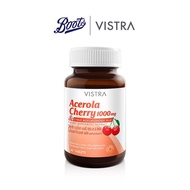 Vistra Acerola Cherry 1000Mg 45'S วิสทร้า สารสกัดจากอะเซโรร่าเชอร์รี่ 1000 มิลลิกรัม ผลิตภัณฑ์เสริมอาหารวิตามินซีจากธรรมชาติ ช่วยในการต้านอนุมูลอิสระ ขนาด 45 เม็ด