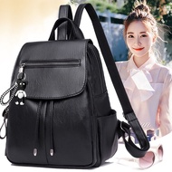 Beg galas Korea, beg wanita, beg sekolah, beg galas kasual berkapasiti besar kulit PU, beg perjalanan wanita/Korean shoulder bags women's bags school bags hundred and one PU leather large capacity casual backpack ladies travel bag