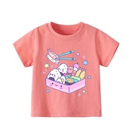 Girls' T-shirt, soft and airy, with cute print AT444