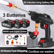 Cordless Water Jet 998VF Lithium Battery Car Washer High Pressure Home Portable Outdoor Wash Car高壓水槍