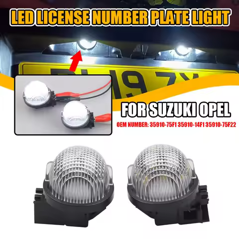 2PCS LED License Plate Light For Suzuki Swift 3 III Wagon Vitara Baleno Jimny JB23W Number Plate lig