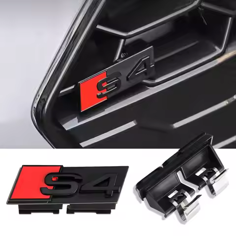 3D Metal S3 S4 S5 S6 S7 Logo Badge Car Front Grille Emblem For Audi Q3 Q5 Q7 A1 A2 A3 A4 A5 S3 S5 SQ