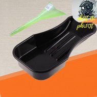 Oil change tray, 2.5 liter motorbike waste oil tray and good oil change funnel
