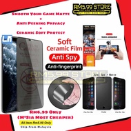 (Game Matte+Privacy)Vivo Y100 Y16 Y01 T1 T1x V11 Y95/Y91/Y91i/Y93/Y91c/V11i/Y1s Y21T Y33T V23 V20 Y7