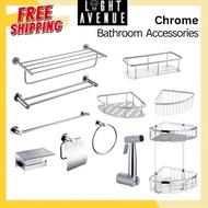 VITA collection Chrome Colour Stainless Steel Bathroom Accessories for toilet - bathroom Corner rack