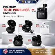 ECOM  Bluetooth Earphone Wireless Earbuds TWS Sport Headset Stereo Wireless 5.0 Headphones In-ear To