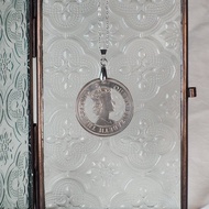 香港大一元硬幣 英女皇頭像剪影頸鏈