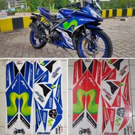 Yamaha R15 Movistar Motif Striping Sticker Variation V2biru