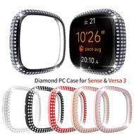 PC Diamond Case for Fitbit Sense Versa 3 Watch Cover Bling Protective Shell Fitbit Versa3 Hard Bumpe