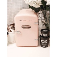frigidaire retro pink skincare / snacks mini fridge