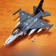 Military Fighter Jet Model Building Blocks Toy Assembly Puzzle for Boys over 8 Years Old F16 War Fal