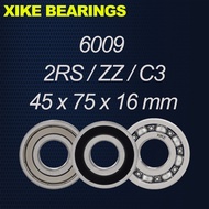 XIKE 6009-2RS/ZZ/Open/C3 Size 45x75x16mm High Quality Deep Groove Ball Bearings 6009-2RS/6009ZZ/6009