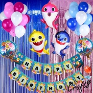 Ocean Baby Shark Set Artificial Birthday Backdrop Decoration For Kids Birthday