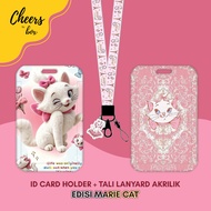 [N003] ID Card Holder Marie Cat Lanyard – Cat Access Card Holder + Acrylic Pendant