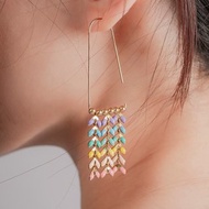 PRIDE 系列 - 六色彩虹 * LGBT 遊行 彩虹 黃銅 耳針 耳環